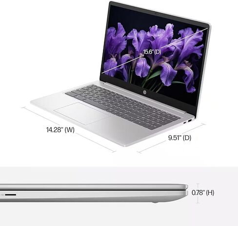 HP Chromebook 15.6 "HD (Intel Processor N200 ، 8GB RAM ، UHD Graphics) ، 192GB Storage (64GB EMMC + 128GB SSD Outsid in Kuwait