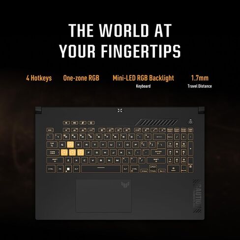 ASUS TUF Gaming Laptop / 17.3" 1920x1080 144Hz / 10 Cores Intel i7-13620H NVIDIA GeForce RTX 4060 / 64GB DDR5 2TB NVMe SSD/Single-Zone RGB Backlit KB Thunderbolt 4 Wi-Fi 6 / Win11 Pro in Saudi Arabia