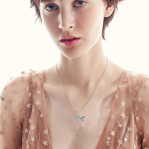 قلادة ONEFINITY اليعسوب 925 من الفضة الاسترليني اليعسوب Moonstone قلادة قلادة لطيفة اليعسوب مجوهرات هدايا للنساء والفتيات in Kuwait