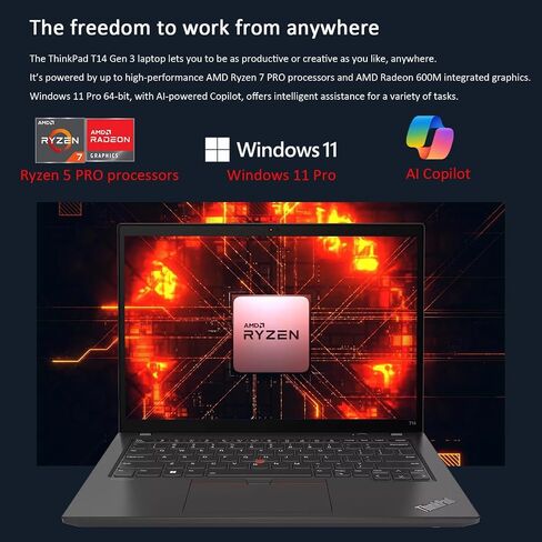 Lenovo ThinkPad T14S 14 بوصة الكمبيوتر المحمول الشاشة | AMD RYZEN 7 PRO 5850U | 16 جيجابايت ذاكرة الوصول العشوائي ، 1 تيرابايت SSD | Windows 11 Pro | FHD IPS عرض مضاد للوهج | 14.9 ساعة بطارية | لوحة المفاتيح الخلفية | قارئ بصمات الأصابع in Kuwait