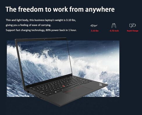 Lenovo ThinkPad T14S 14 بوصة الكمبيوتر المحمول الشاشة | AMD RYZEN 7 PRO 5850U | 16 جيجابايت ذاكرة الوصول العشوائي ، 1 تيرابايت SSD | Windows 11 Pro | FHD IPS عرض مضاد للوهج | 14.9 ساعة بطارية | لوحة المفاتيح الخلفية | قارئ بصمات الأصابع in Kuwait