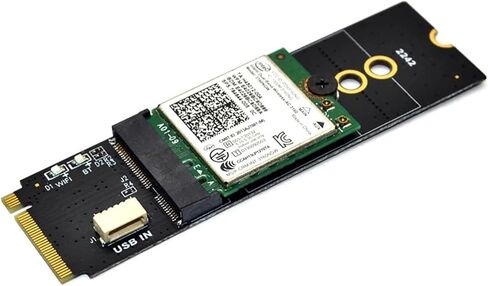 M.2 Adapter M.2 M مفتاح إلى A+E فتحة مفتاح W/I/FI بطاقة الشبكة الزرقاء NGFF NVME PCI SSD إلى E SLOT SLOT W/I/FI in Saudi Arabia