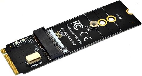 M.2 Adapter M.2 M مفتاح إلى A+E فتحة مفتاح W/I/FI بطاقة الشبكة الزرقاء NGFF NVME PCI SSD إلى E SLOT SLOT W/I/FI in Saudi Arabia