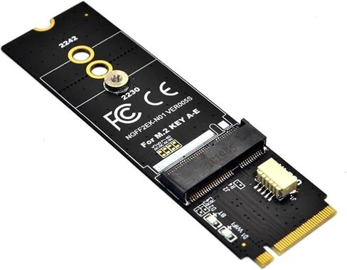 M.2 Adapter M.2 M مفتاح إلى A+E فتحة مفتاح W/I/FI بطاقة الشبكة الزرقاء NGFF NVME PCI SSD إلى E SLOT SLOT W/I/FI in Saudi Arabia