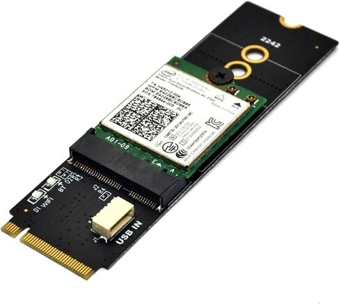 M.2 Adapter M.2 M مفتاح إلى A+E فتحة مفتاح W/I/FI بطاقة الشبكة الزرقاء NGFF NVME PCI SSD إلى E SLOT SLOT W/I/FI in Saudi Arabia