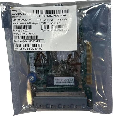 789897-001 ، 629133-002 629135-B22 لـ HPE Ethernet 1GB 4-PORT 331FLR محول G8 و G9 in Kuwait