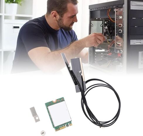 8265NGW M.2 WIFI CARD AC 1200MBPS BAND 2.4GHZ 5GHZ Wireless Card مع BT 4.2 ، بطاقة WiFi اللاسلكية لمدة 7 8 10 (هوائيات خارجي) in Kuwait