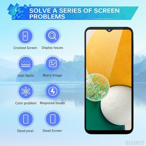 ل Samsung Galaxy A13 5G شاشة الاستبدال LCD شاشة شاشة لمسة لمسة تجميع كامل مع زر الجانبية الجانبية مكبر صوت الاهتزاز أدوات إصلاح الزجاج مجموعة SM-A136U SM-A136U1 in Saudi Arabia