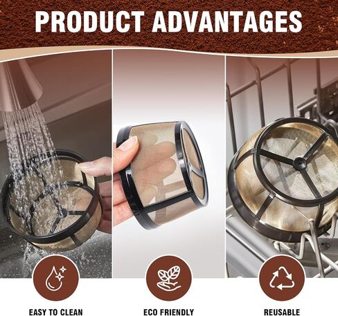فلتر القهوة القابل لإعادة الاستخدام من 8 إلى 12 كوبًا لـ K-Duo Hot & Iced (Gen 2) و K-Duo Essentials و K-Duo Brewers Machine in Saudi Arabia