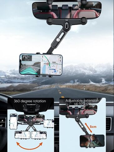 حامل هاتف Universal Car-حامل تلسكوبي لأجهزة iPhone 6-15 Pro Max & 4-7 Inch هواتف in Saudi Arabia