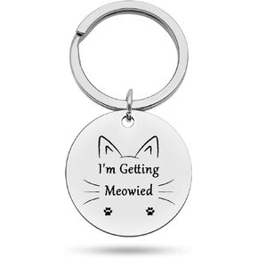 Christmas Gifts for Cat Owner Engagement Party Gift for Cat Lovers Wedding Keychain Gifts for Bridal Shower Keyring Kitten Jewelry Bride to Be Present for Cat Mom Fiancee Gift Women Friends