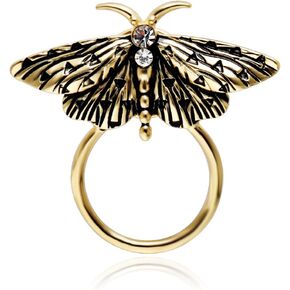 Retro Crystal Moth Magnetic Eyeglass Pin Brooch Glasses Spectacles Sunglasses Clip Holder