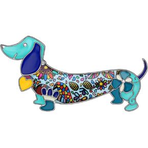 Enamel Zinc Alloy Dachshund Dog Brooches Pin Scarf Lapel Jewelry Dachshund Gift for Women Girls Dog Lovers