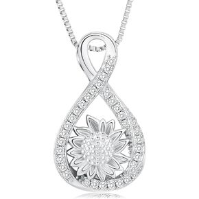 XSMZB Cremation Jewelry for Ashes Infinity Urn Necklaces for Ashes Pendant Locket Keepsake Memorial Jewelry for Urns