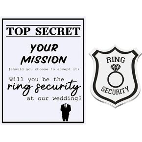 Lywjyb Birdgot Will You Be Our Ring Security Token Gift Proposal Gift Page Boy Gift Confidential Mission Gift for Bride Groom