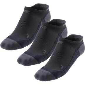 R-Gear CEP Compression Running Socks For Men, No Show, Heel Tab | Breathable, Maintain Blood Circulation | 3 Pack