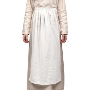 Medieval Pioneer Apron White Half Apron Renaissance Linen Waist Apron for Women