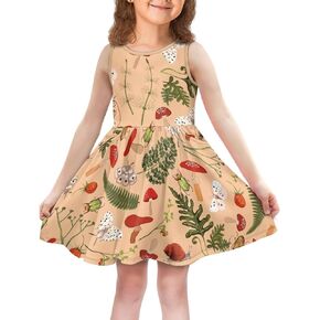 Dress for Girls Cute Girl's Loose Casual Holiday Midi Dress