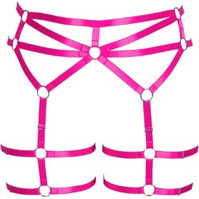 Women's Body Harness Plus Size Punk Garter Leg Belt Lingerie Thigh Stockings Gothic Carnival Accessories 12 Colors