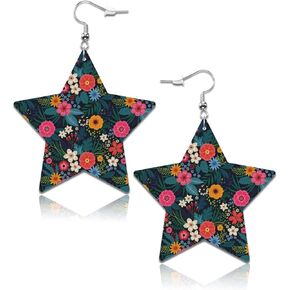 Faux Leather Earrings Astrology Galaxy Lightweight Drop Dangle Earrings Statement Earrings for Women Bridal Jewelry Accessory Wedding Valentine Birthday Party Gift Supplies