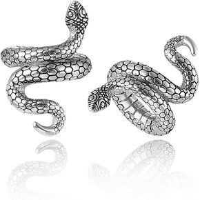 Earblity 2 PCS Snake/Spider Ear weights Lobes Clip Ear Plugs Gauges, Hypoallergenic 316 Stainless Steel Plugs Gauges Tunnels for Ear Body Jewelry Women Men