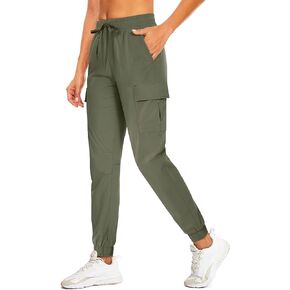 MAGCOMSEN Women's Hiking Pants Cargo Joggers 5 Pockets Quick Dry Lightweight Sweatpants Work Running Gym Yoga Pants