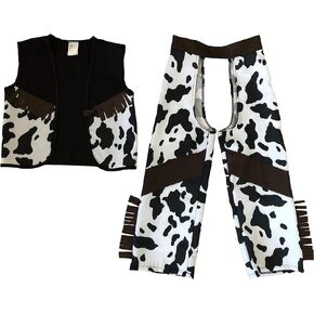 StoryBook Wishes Classic Cowboy Chaps & Vest or Cowboy Chaps & Vest and Hat (Choose Style and Size)