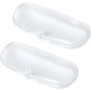 2 Pieces Translucent Frosted Glasses Case Plastic Hard Eyeglasses Case Magnetic Closure Sunglasses Box for Women and Men
