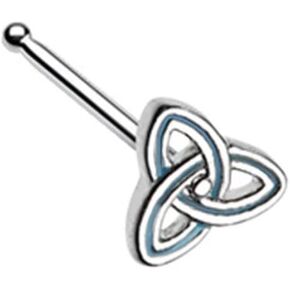 Pierced Owl - 20GA Irish Celtic Trinity Knot Triquetra Nose Bone Stud