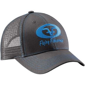 Flying Fisherman H1775 Neon Blue Logo Trucker Hat