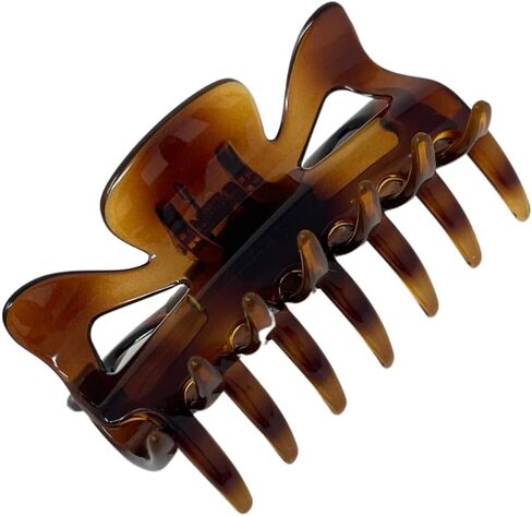 Bellefixe Premium Acetate Jaw Clips (8.5cm, 2pk - Black & Animal Print 2) in Kuwait