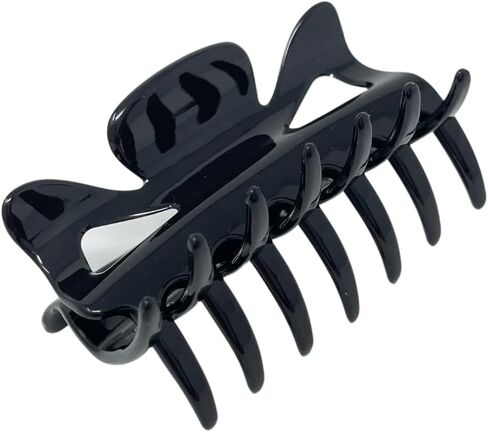 Bellefixe Premium Acetate Jaw Clips (8.5cm, 2pk - Black & Animal Print 2) in Kuwait