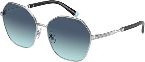 Tiffany & Co. Woman Sunglasses Silver Frame, Blue Gradient Lenses, 59MM in Saudi Arabia