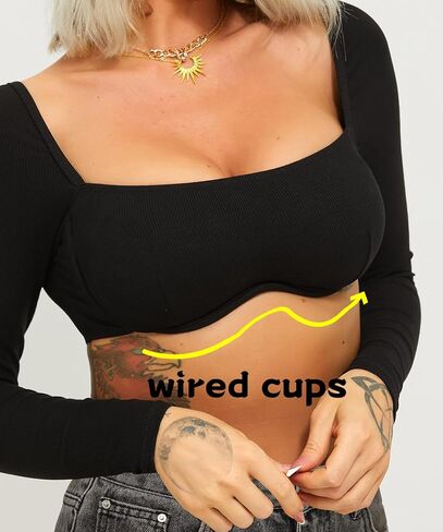 المرأة طويلة الأكمام مشد القمم مضلع ساحة الرقبة الخروج المحاصيل القمم الهذيان الأعلى in Kuwait