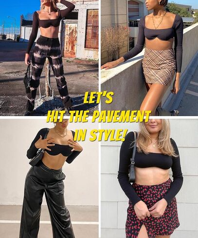 المرأة طويلة الأكمام مشد القمم مضلع ساحة الرقبة الخروج المحاصيل القمم الهذيان الأعلى in Kuwait