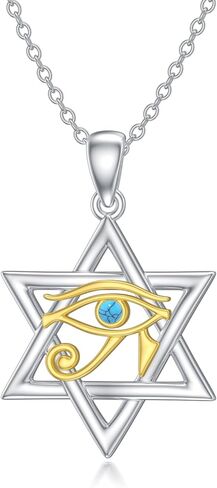 MISTBEE Valentine's Day Gifts Irish Celtic Knot Necklace Sterling Silver Star of David/Eye of Horus/Cross Clover/Snowflake Pendant Jewelry Gifts for Women Girls in Kuwait