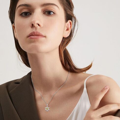 MISTBEE Valentine's Day Gifts Irish Celtic Knot Necklace Sterling Silver Star of David/Eye of Horus/Cross Clover/Snowflake Pendant Jewelry Gifts for Women Girls in Kuwait