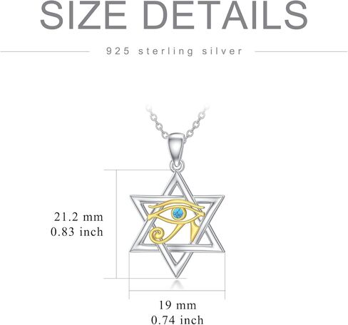 MISTBEE Valentine's Day Gifts Irish Celtic Knot Necklace Sterling Silver Star of David/Eye of Horus/Cross Clover/Snowflake Pendant Jewelry Gifts for Women Girls in Kuwait