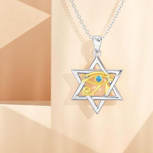 MISTBEE Valentine's Day Gifts Irish Celtic Knot Necklace Sterling Silver Star of David/Eye of Horus/Cross Clover/Snowflake Pendant Jewelry Gifts for Women Girls in Kuwait