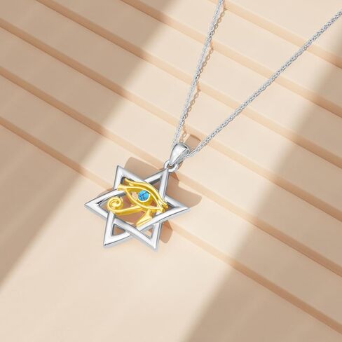 MISTBEE Valentine's Day Gifts Irish Celtic Knot Necklace Sterling Silver Star of David/Eye of Horus/Cross Clover/Snowflake Pendant Jewelry Gifts for Women Girls in Kuwait