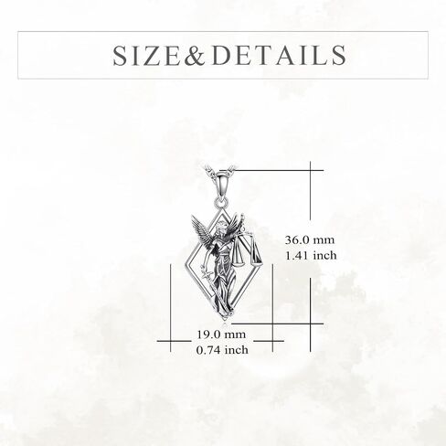 Scales of Justice Necklace Sterling Silver Balance Libra Pendant Justice Goddess Jewery Lawyers and Attorneys Themed Gift for Men Women in Saudi Arabia