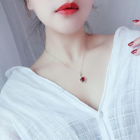 قلادة على شكل حيوان WATERMOON للفتيات، فراشة ذهبية/ثعلب/أرنب/نمر/دانتيل قلادة على شكل ذيل السمكة للفتيات والنساء، مجوهرات عيد الحب وعيد الميلاد للفتيات مع زوجين من الأقراط in Kuwait