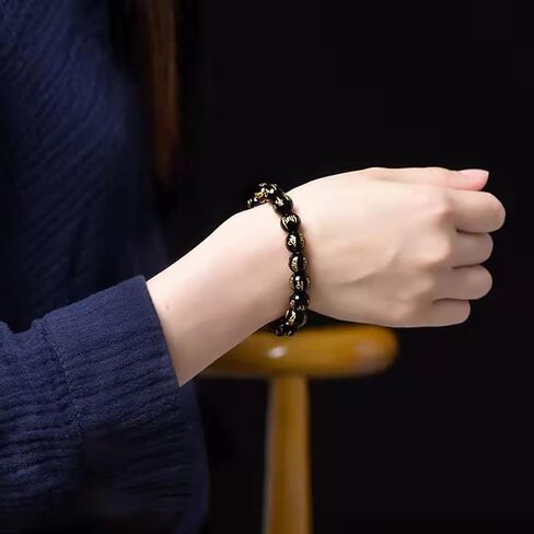 FAZOVIN 2 قطعة فنغ شوي الخرز سوار التبتية البوذية محظوظ ونجاح أوم ماني بادمي هوم أو القوات الشجاعة سوار للرجال والنساء واليوغيين in Kuwait