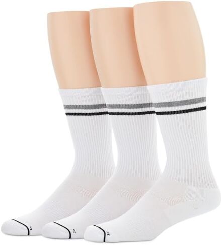 Perry Ellis Portfolio Men's Retro Stripe Crew Socks, Pack of 3, in Saudi Arabia