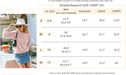 Simplee Women’s Sweater Crew Neck Long Lantern Sleeve Chunky Knit Pullover Sweater Casual Solid Color Tops Jumper in Saudi Arabia