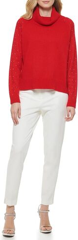 DKNY Women's Long Sleeve Turtleneck Studded Sweater in Saudi Arabia