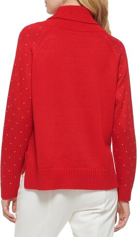 DKNY Women's Long Sleeve Turtleneck Studded Sweater in Saudi Arabia
