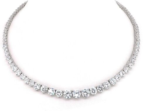 LAVINA Fancy Graduated CZ Tennis Chain Necklace For Women Men Kid Proms, Galas, Formal Affairs, Holiday, Birthday in Saudi Arabia