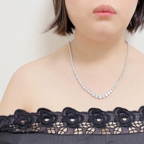 LAVINA Fancy Graduated CZ Tennis Chain Necklace For Women Men Kid Proms, Galas, Formal Affairs, Holiday, Birthday in Saudi Arabia