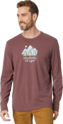 تي شيرت رجالي بأكمام طويلة من Life is Good من Big Mountains Crusher™ in Saudi Arabia